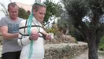 Hardest Bondage Walk Training Session ever for Rija Mae
