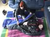 get 3 classic archive videos with Jill and an friend wearing shiny nylon downwear enjoying Bondage