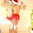 Leonie and Stella as Santa posing in shiny nylon shorts and nothing... (Pics)