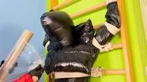 Breathplay in unbreathable, thick PVC overall 2.