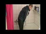 Get 2 Videos of a nice woman from our 2008 Archive enjoying her shiny nylon Rainwear at home