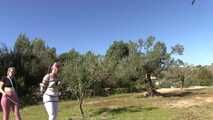 More Bondage Walk Training in a public Park for Maya