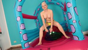 164 A bit too much oil for Chrissy?