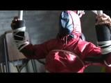 02:50 Min. video with Katharina tied and gagged in shiny nylon rainwear