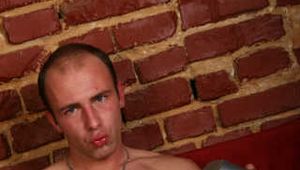 Good looking straight guy is doing fleshlight sex toy