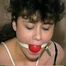 CROTCH ROPED, BALL-GAGGED, BED BOUND LATINA ANGEL (D25-3)