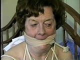 69 YR OLD TIT TIED, ACE BANDAGE, CLEAVE & OTM GAGGED HOSTAGE (D19-5)