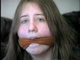 19 Yr OLD CRYSTAL IS MOUTH STUFFED, CLEAVE GAGGED, BAREFOOT, TOE TIED, MAKES RANSOM CALL & WRITES K1DNAP NOTE (D53-14)