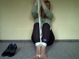 Tied bare feet