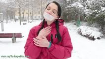 Cuffed in the snow