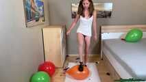 stomp2pop 12inch Karaloons with her shoe