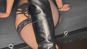 Hanna Engelss - Cum instruction and dirty talk with hot leather boots