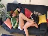 Get 4 classic Videos with Jill and a friend wearing shiny nylon shorts enjoying!