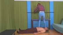Anabela socks- and barfeet-trampling