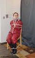Lady Nadja hard bound and multiple gagged in AGU rainwear
