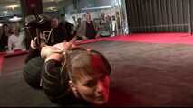 Supertight Hogtie Escape Challenge for Yvette Costeau - tied by Lew Rubens