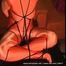 Orange Zentai tied