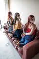 3 x Barefoot and Tied in Jeans on the Sofa Capri, Zara and Strawberry