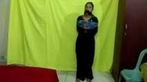Cheri bound and gagged in borka