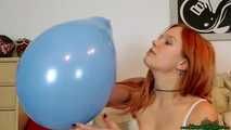 inflating and stretching some 12inch and 14inch balloons with one accicent pop [mostly NonPop]