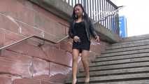 064016 Kima Takes A Pee On The Steps Down From The Bridge