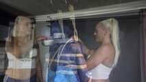 Ms. Ungeniert playing with her Nylonslave