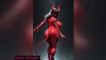 GoL Anime Devil Woman Shaking and Tits Gooning