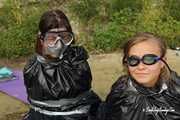 [From archive] Dana&Ketrin - Ketrin captured and packed in trashbags next to Dana