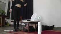Amy Douxxx Pees Into A Human Toilet