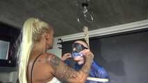 Ms. Ungeniert playing with her Nylonslave