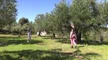 More Bondage Walk Training in a public Park for Maya