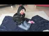 Get 2 Videos with Jessy bound and gagged in shiny nylon Downwear from 2008.