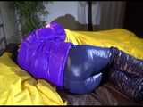 Get a Video with Lucy enjoying her shiny nylon Downwear from our 2012 Archive