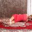 Lady in Red in Bondage