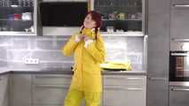 Miss Petra in K-Way raingear and yellow rainsuit with Friesennerz get bound and gagged