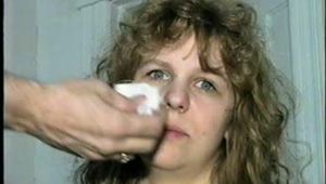 19 Yr OLD SINGLE MOM RONI IS WRAP CLEAVE GAGGED WITH AN ACE BANDAGE, HANDGAGGED, MOUTH STUFFED, BALL-GAGGED & TIED BACKWARDS TO A CHAIR (D53-9)