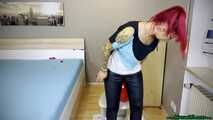 sit2pop B12 and B14 in black leggings on the chair