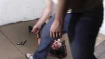 Kyra get photographed in a hogtie