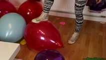 stomping with sneakers in my living room