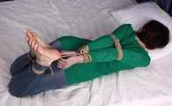 Patricia hogtied in Jeans