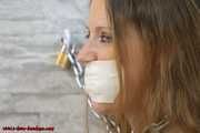 Damsel Sophia cuffed with special rigid cuffs