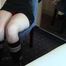 American Domme Shackled To a chair