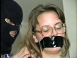 School Teacher Naked, Wrap Tied & Gagged With Black Electrical Tape (D23-10)