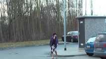 020146 Kathy Pees In The Autobahn Car Park
