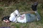 Extremly tight tied in the forest