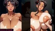 Gol Mega Boobed Desi Girl Teasing and Rubbing Tits Cartoon