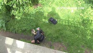 074001 & 074002 Karolina's Two Very Daring Public Pee Scenes Filmed In Prague