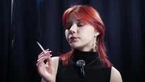 Red Elegance: Yuliana’s Smoking Ritual