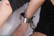 Heavy steel pillory