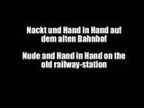 Hand in hand with a clothed man